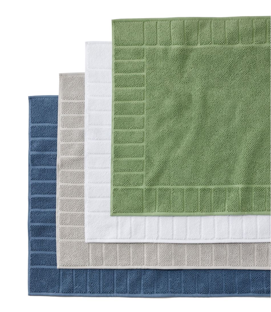 L.L.Bean | Organic Cotton Textured Bordered Bath Mat
