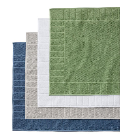 L.L.Bean | Organic Cotton Textured Bordered Bath Mat