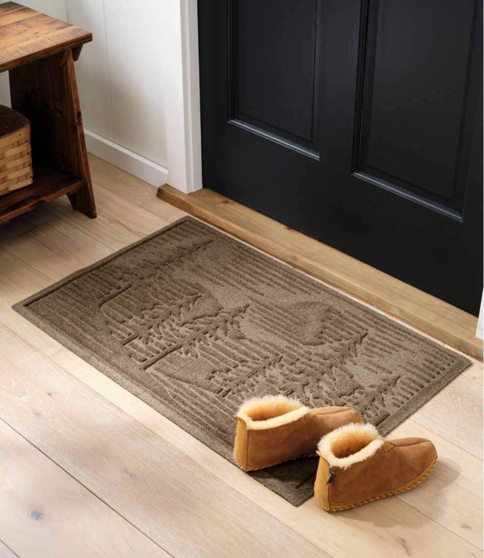 L.L.Bean | Everyspace Recycled Waterhog Doormat, Pine Trees