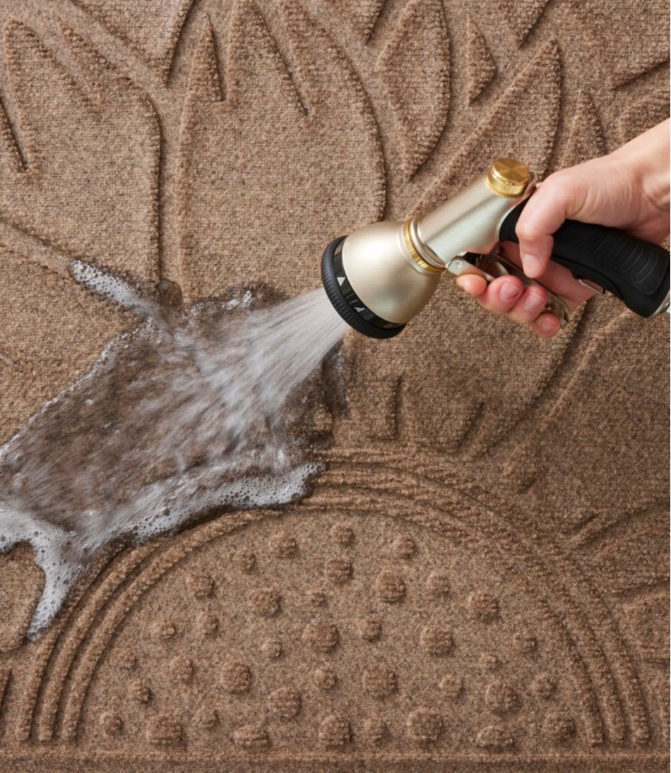 L.L.Bean | Everyspace Recycled Waterhog Doormat, Half Round, Sunflower