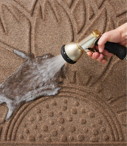 L.L.Bean | Everyspace Recycled Waterhog Doormat, Half Round, Sunflower