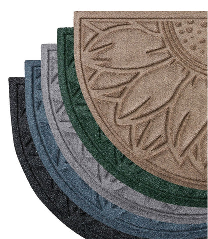 L.L.Bean | Everyspace Recycled Waterhog Doormat, Half Round, Sunflower