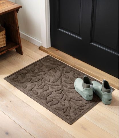 L.L.Bean | Heavyweight Recycled Waterhog Doormat, Woodland Leaf