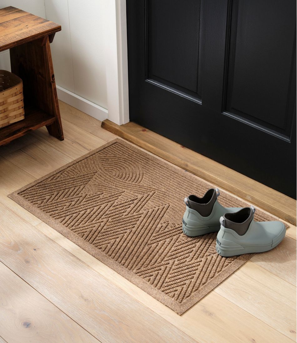 L.L.Bean | Everyspace Recycled Waterhog Doormat, Mountain Scene