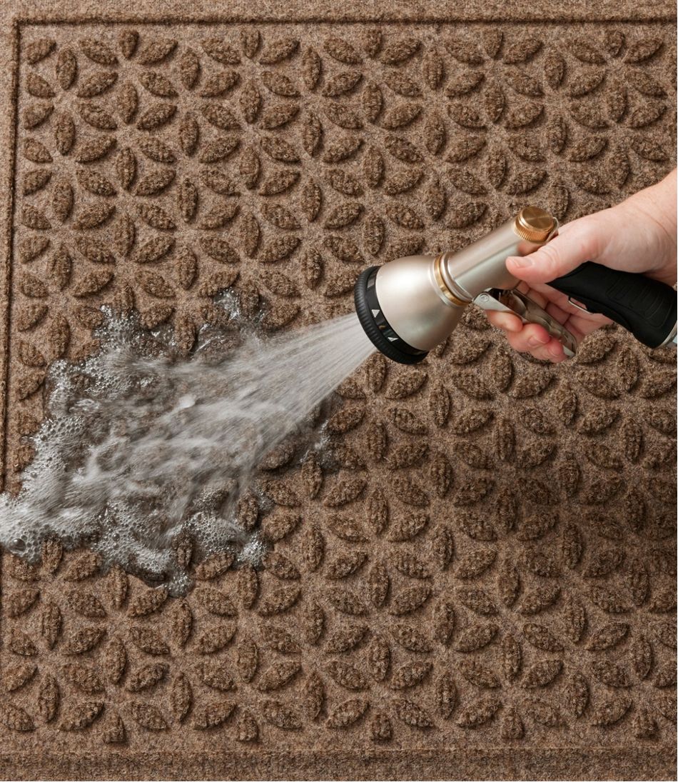 L.L.Bean | Heavyweight Recycled Waterhog Doormat, Blooming Circles