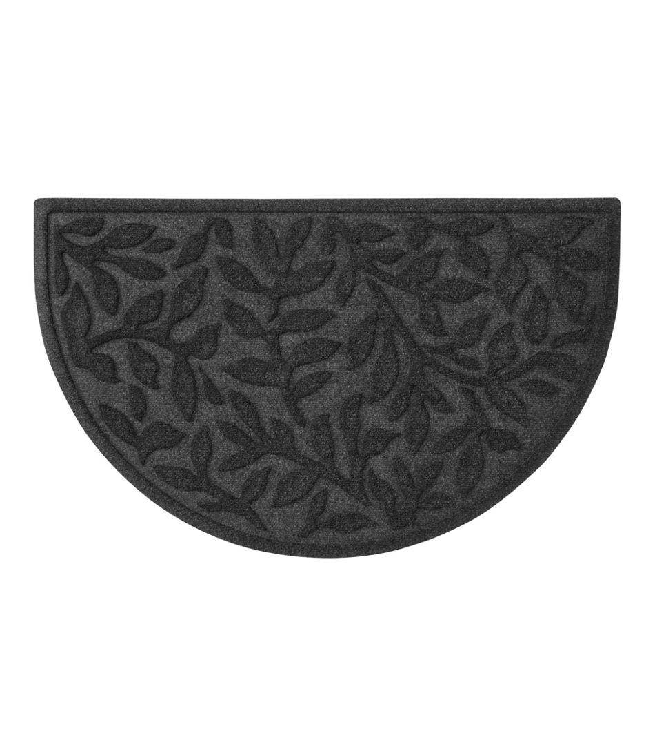 L.L.Bean | Heavyweight Recycled Waterhog Doormat, Half Round, Woodland Leaf