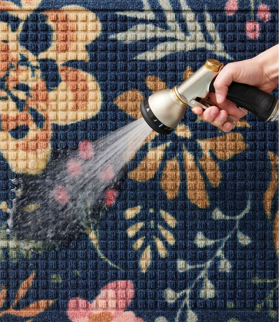 L.L.Bean | Printed Recycled Waterhog Doormat, Floral