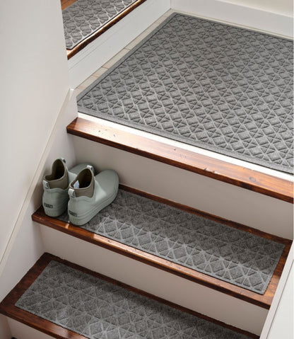 L.L.Bean | Everyspace Recycled Waterhog Mat, Stair Treads, Set of Four, Tiles
