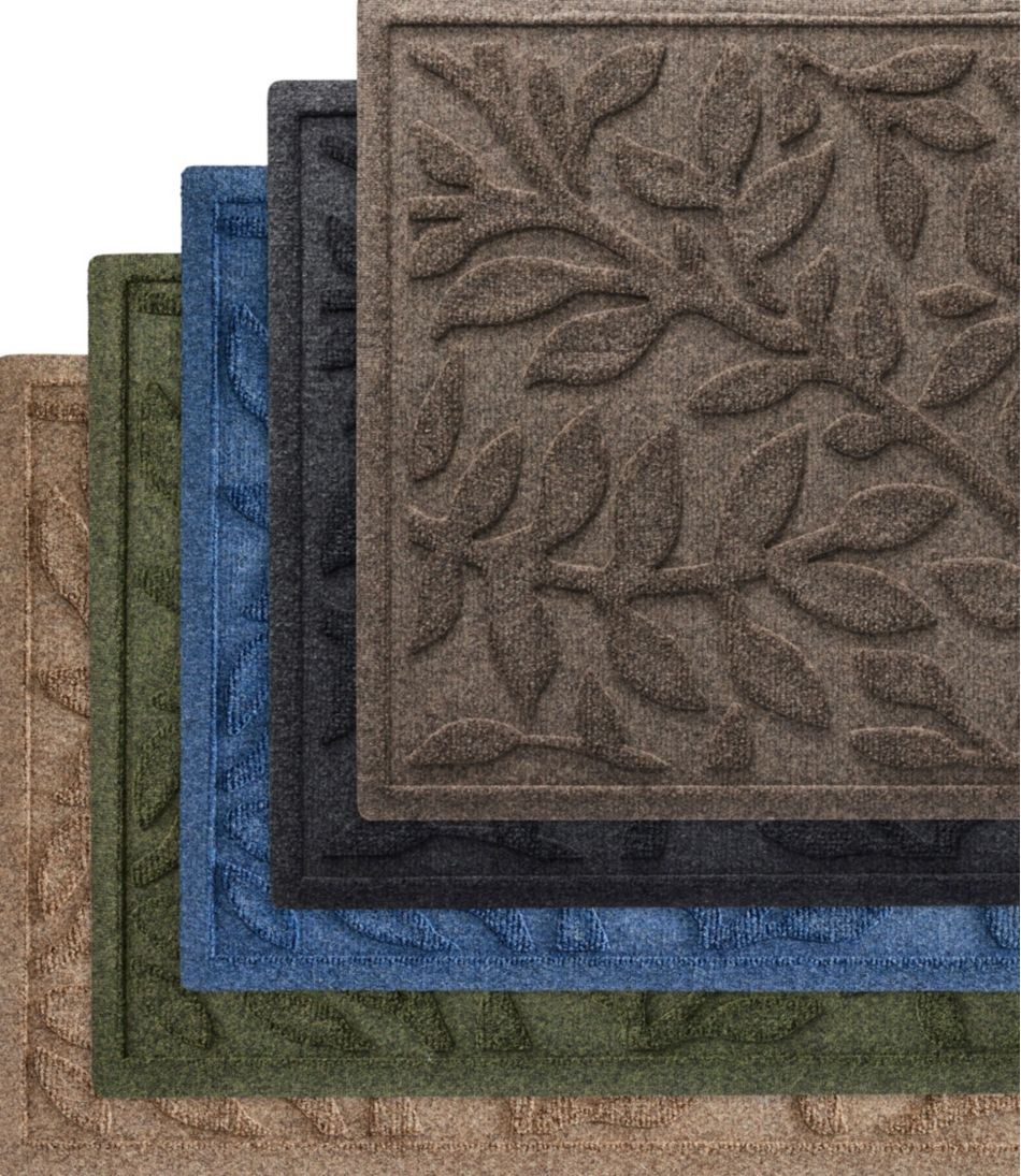 L.L.Bean | Heavyweight Recycled Waterhog Mat Runner, Woodland Leaf