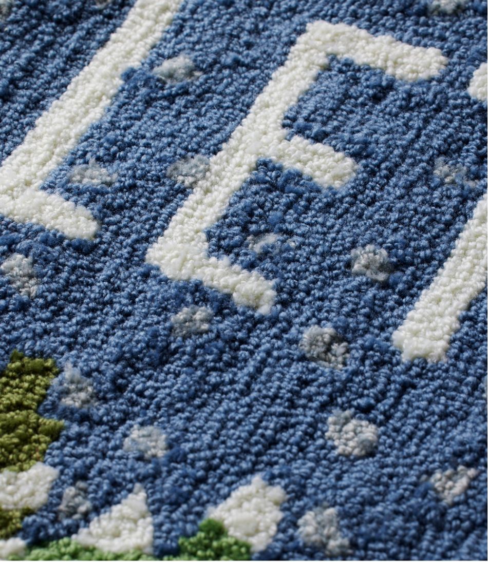 L.L.Bean | Indoor/Outdoor Vacationland Rug, Frosted Trees