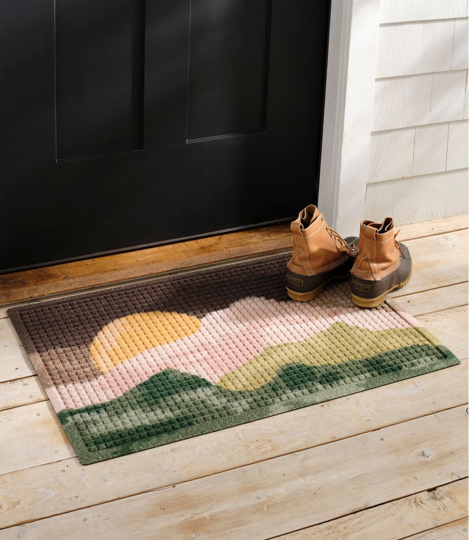 L.L.Bean | Printed Recycled Waterhog Doormat, Sunset