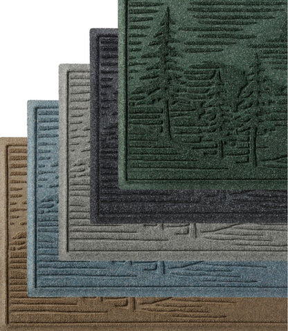 L.L.Bean | Everyspace Recycled Waterhog Wide Doormat, Pine Trees