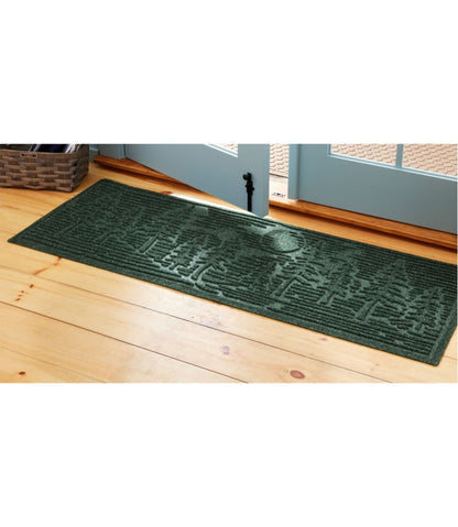 L.L.Bean | Everyspace Recycled Waterhog Wide Doormat, Pine Trees
