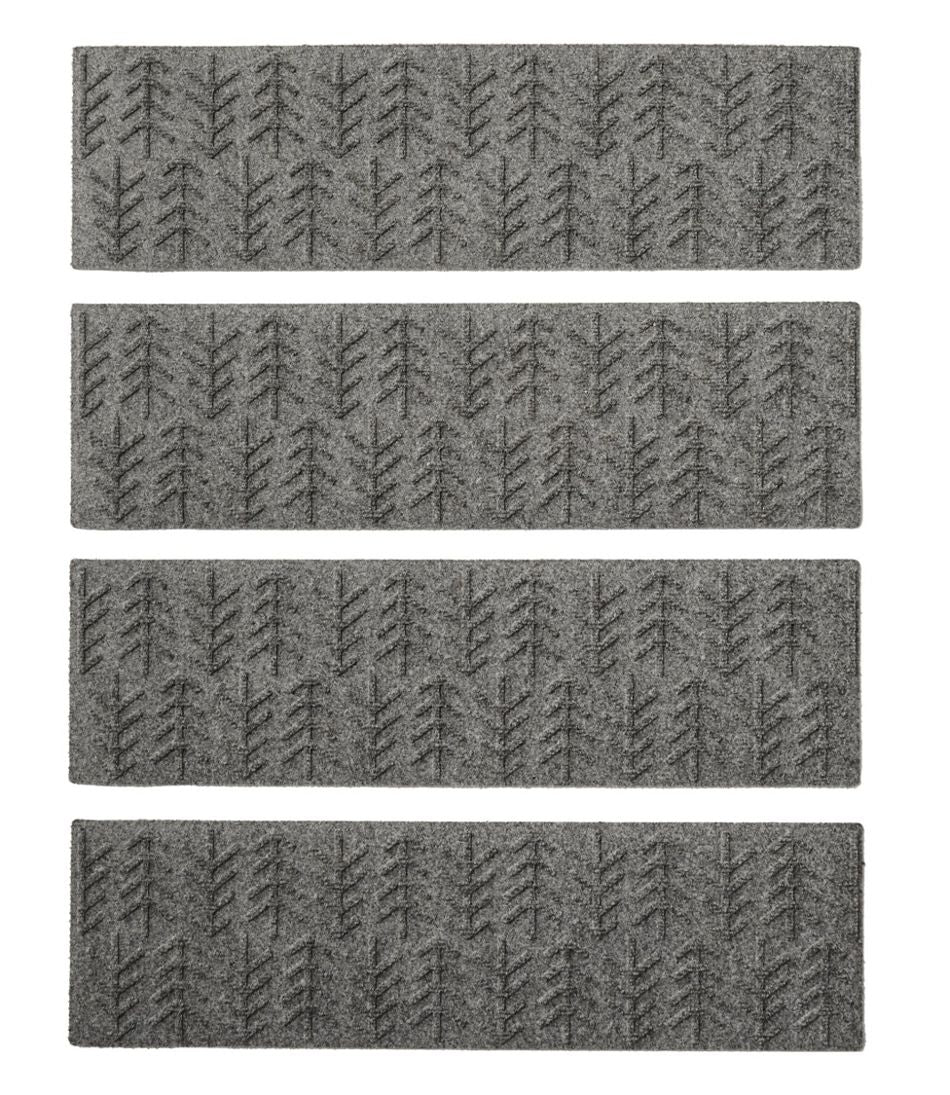 L.L.Bean | Everyspace Recycled Waterhog Mat, Stair Treads, Set of Four, Trees