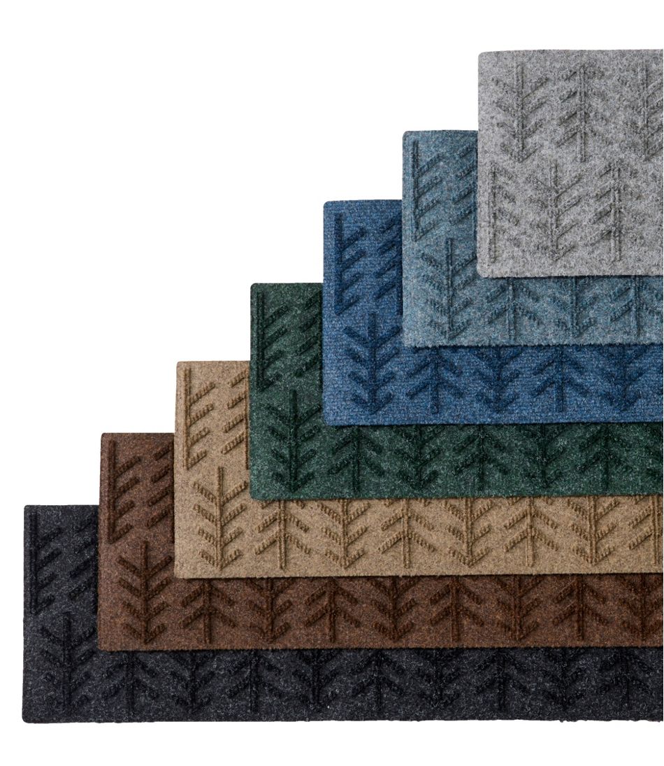 L.L.Bean | Everyspace Recycled Waterhog Mat, Stair Treads, Set of Four, Trees