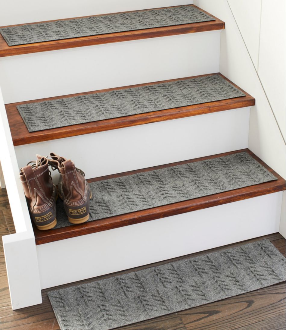L.L.Bean | Everyspace Recycled Waterhog Mat, Stair Treads, Set of Four, Trees