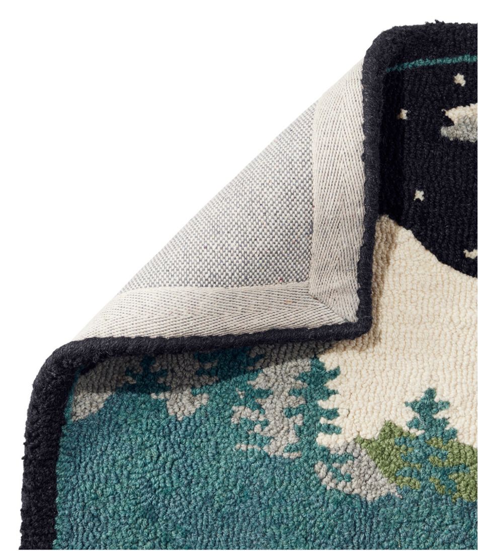 L.L.Bean | Wool Hooked Novelty Rug, Winter Woods
