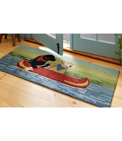 L.L.Bean | Indoor/Outdoor Vacationland Runner, Dog Canoe