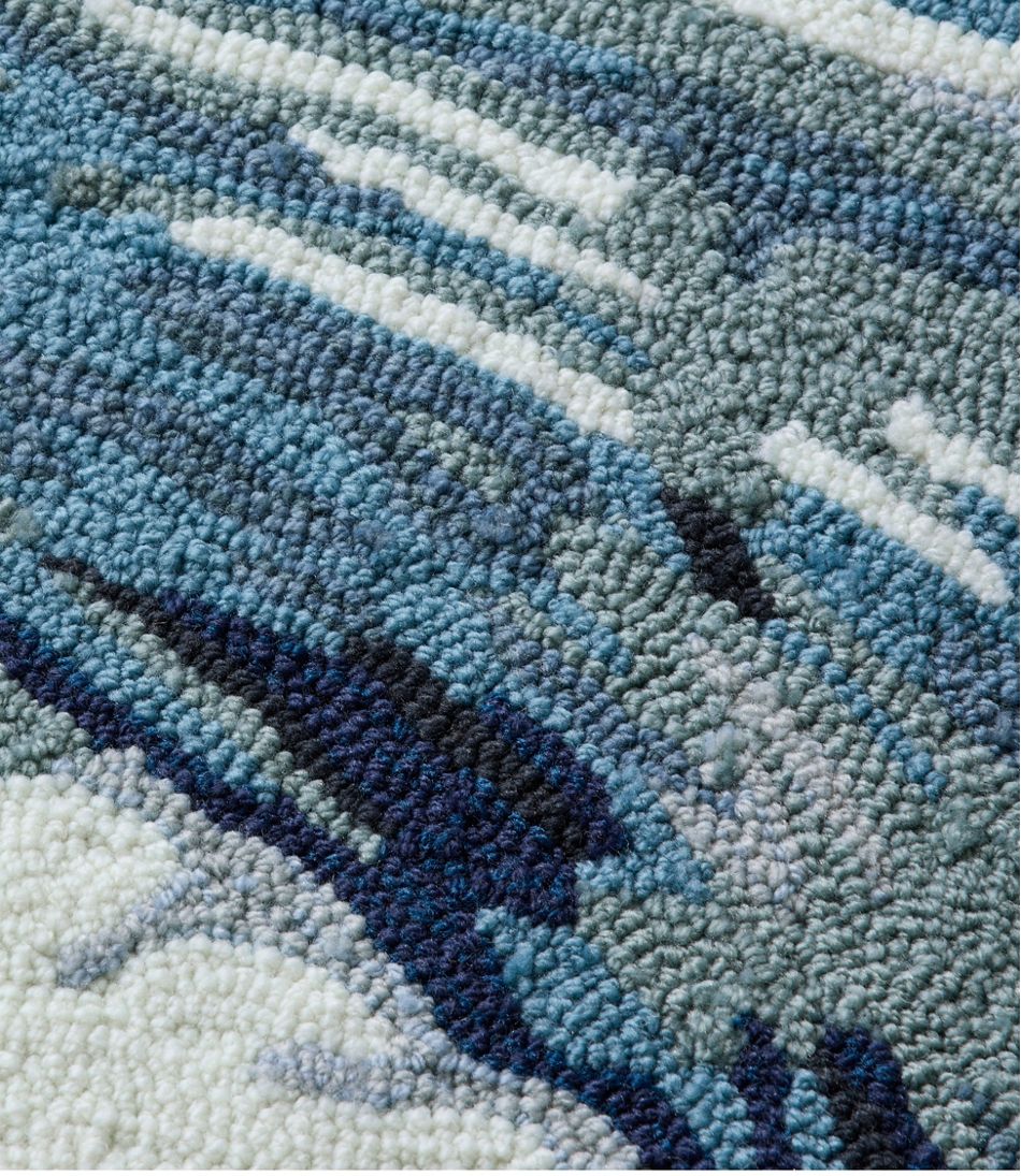 L.L.Bean | Indoor/Outdoor Vacationland Rug, Ocean Waves