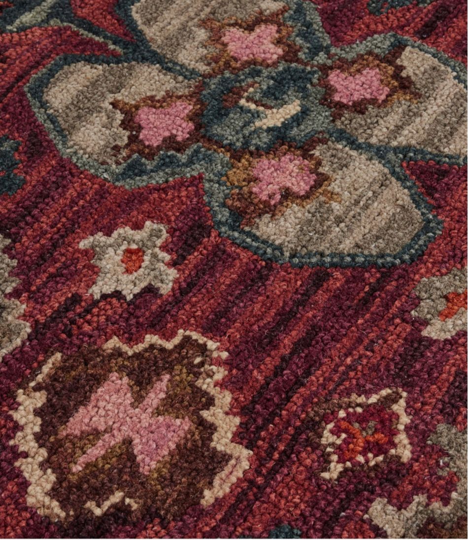 L.L.Bean | Double Border Wool Hooked Runner, Sienna Multi