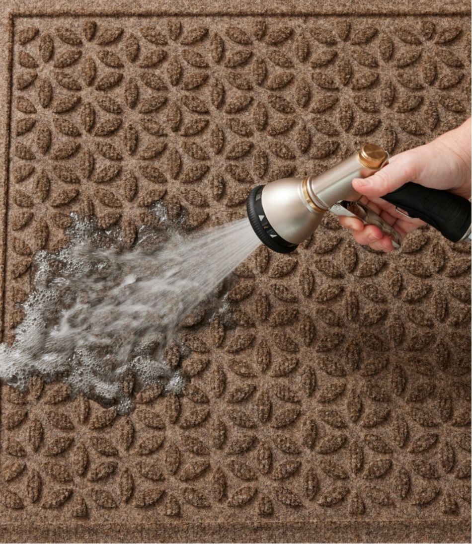L.L.Bean | Heavyweight Recycled Waterhog Doormat, Blooming Circles, Personalized