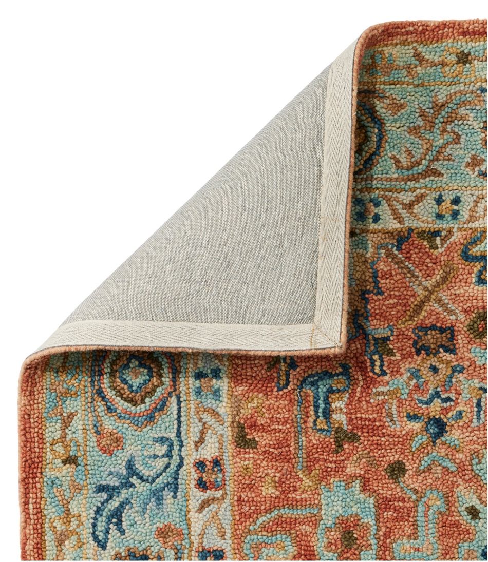 L.L.Bean | Single Border Terracotta Wool Tufted Rug