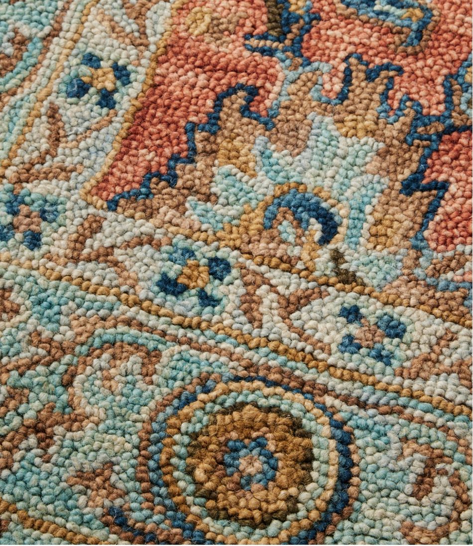 L.L.Bean | Single Border Terracotta Wool Tufted Rug
