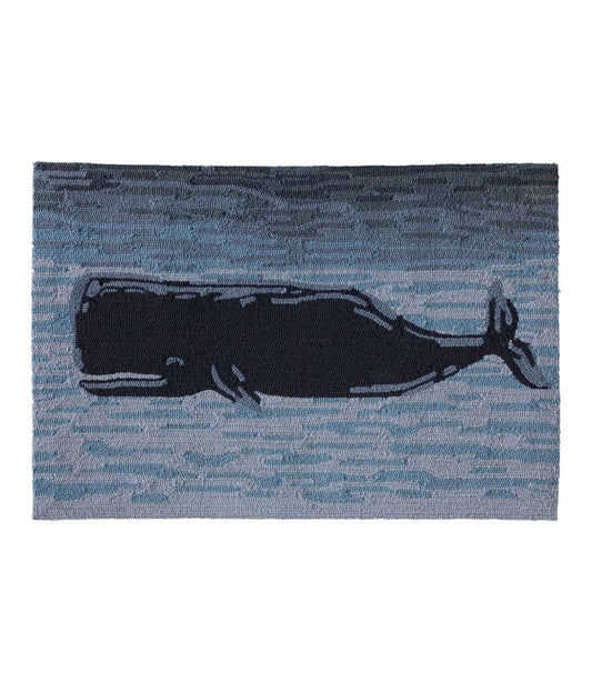 L.L.Bean | Indoor/Outdoor Vacationland Rug, Coastal Whale