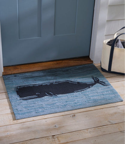 L.L.Bean | Indoor/Outdoor Vacationland Rug, Coastal Whale