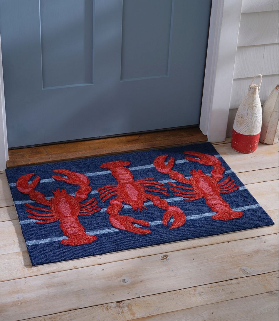 L.L.Bean | Indoor/Outdoor Vacationland Rug, Lobsters