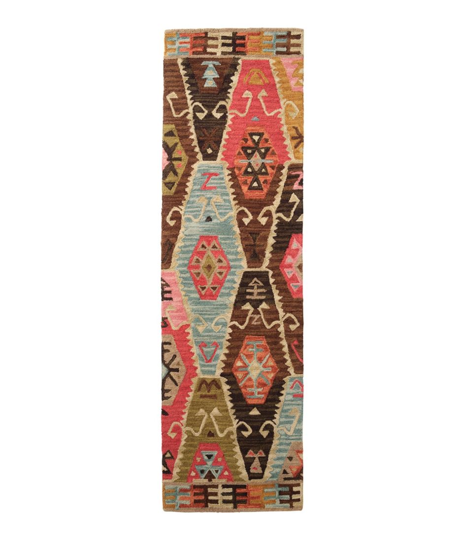 L.L.Bean | Rustic Geometric Wool Hooked Runner