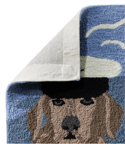 L.L.Bean | Indoor/Outdoor Vacationland Rug, Seaside Dogs
