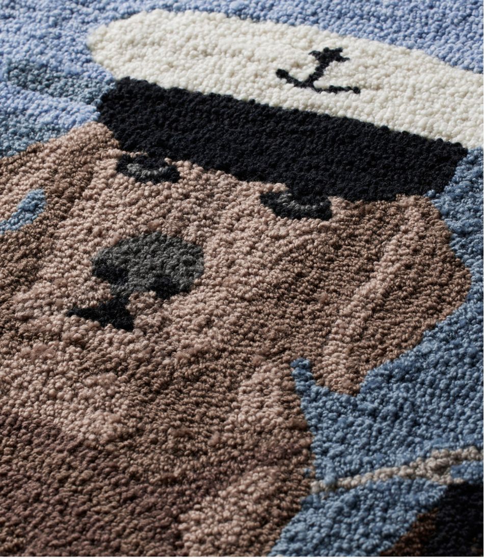 L.L.Bean | Indoor/Outdoor Vacationland Rug, Seaside Dogs