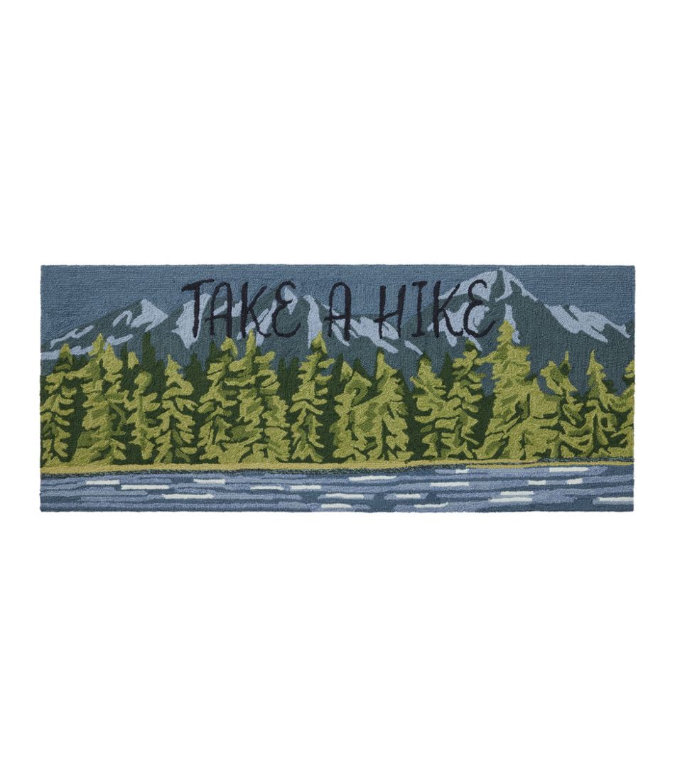L.L.Bean | Indoor/Outdoor Vacationland Runner, Lakeside Mountain Scene