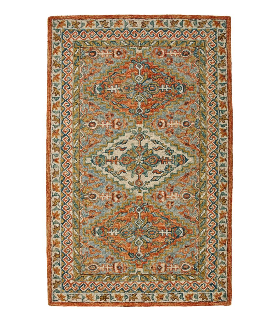 L.L.Bean | Bordered Medallion Wool Tufted Rug