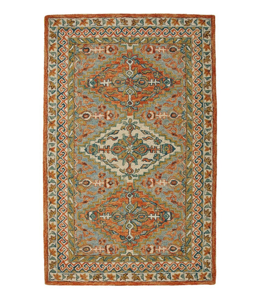 L.L.Bean | Bordered Medallion Wool Tufted Rug