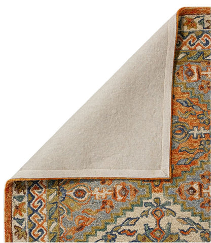 L.L.Bean | Bordered Medallion Wool Tufted Rug