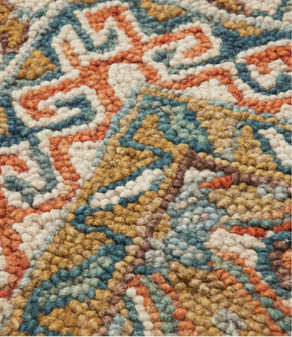 L.L.Bean | Bordered Medallion Wool Tufted Rug