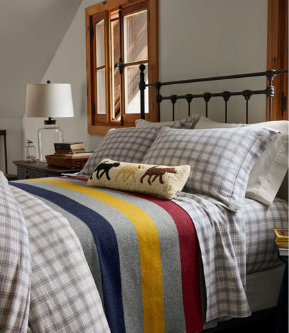 L.L.Bean | Wool Hooked Throw Pillow, Lab Trio, 8" x 24"