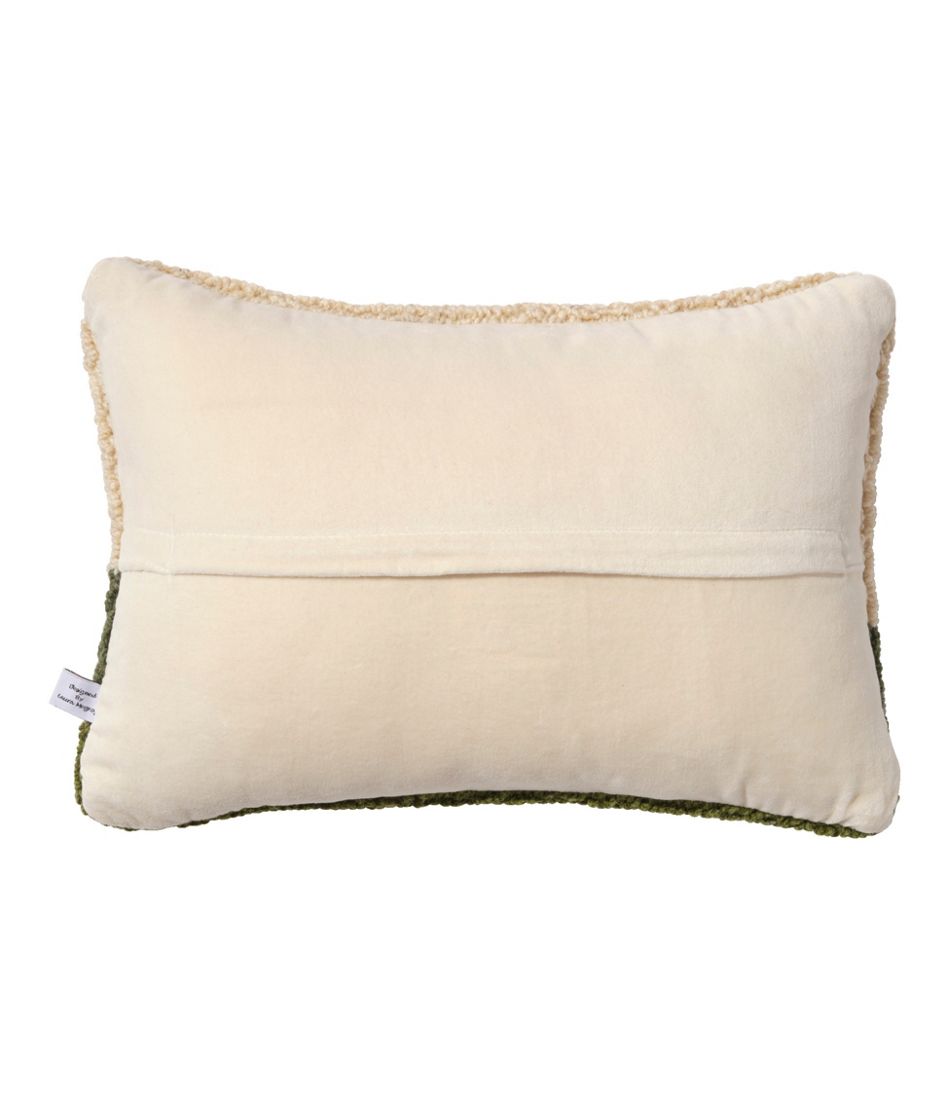 L.L.Bean | Wool Hooked Throw Pillow, Dog Trio, 14" x 20"