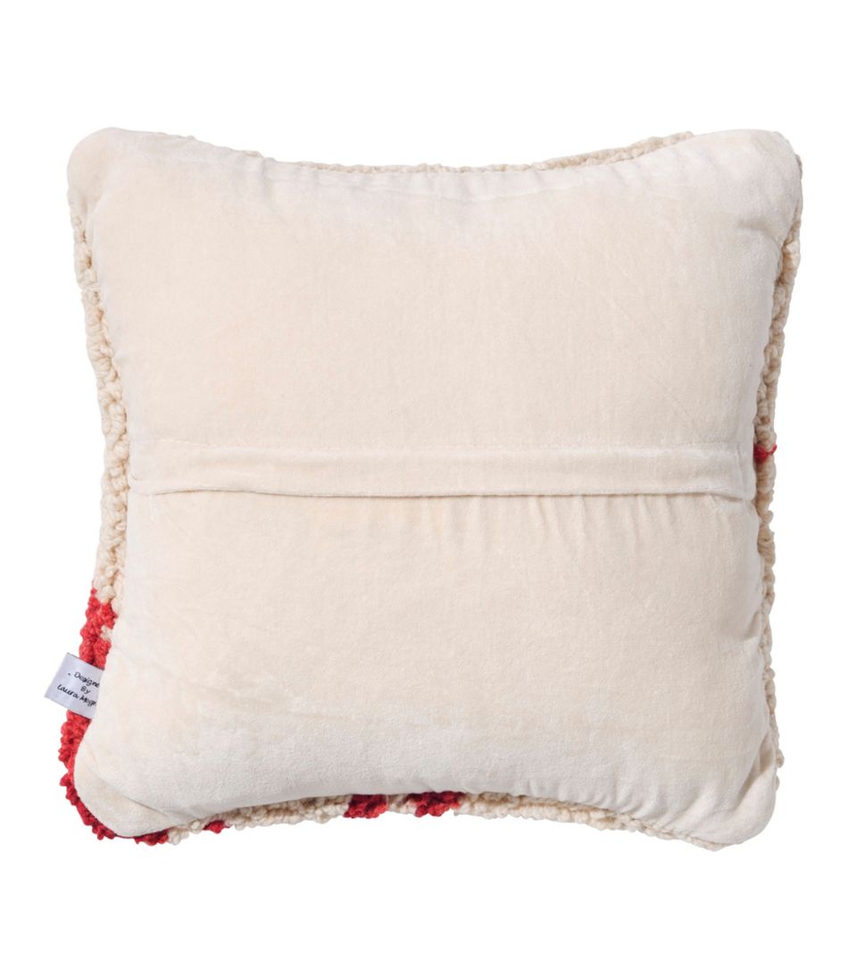 L.L.Bean | Wool Hooked Throw Pillow, Red Lobster, 14" x 14"
