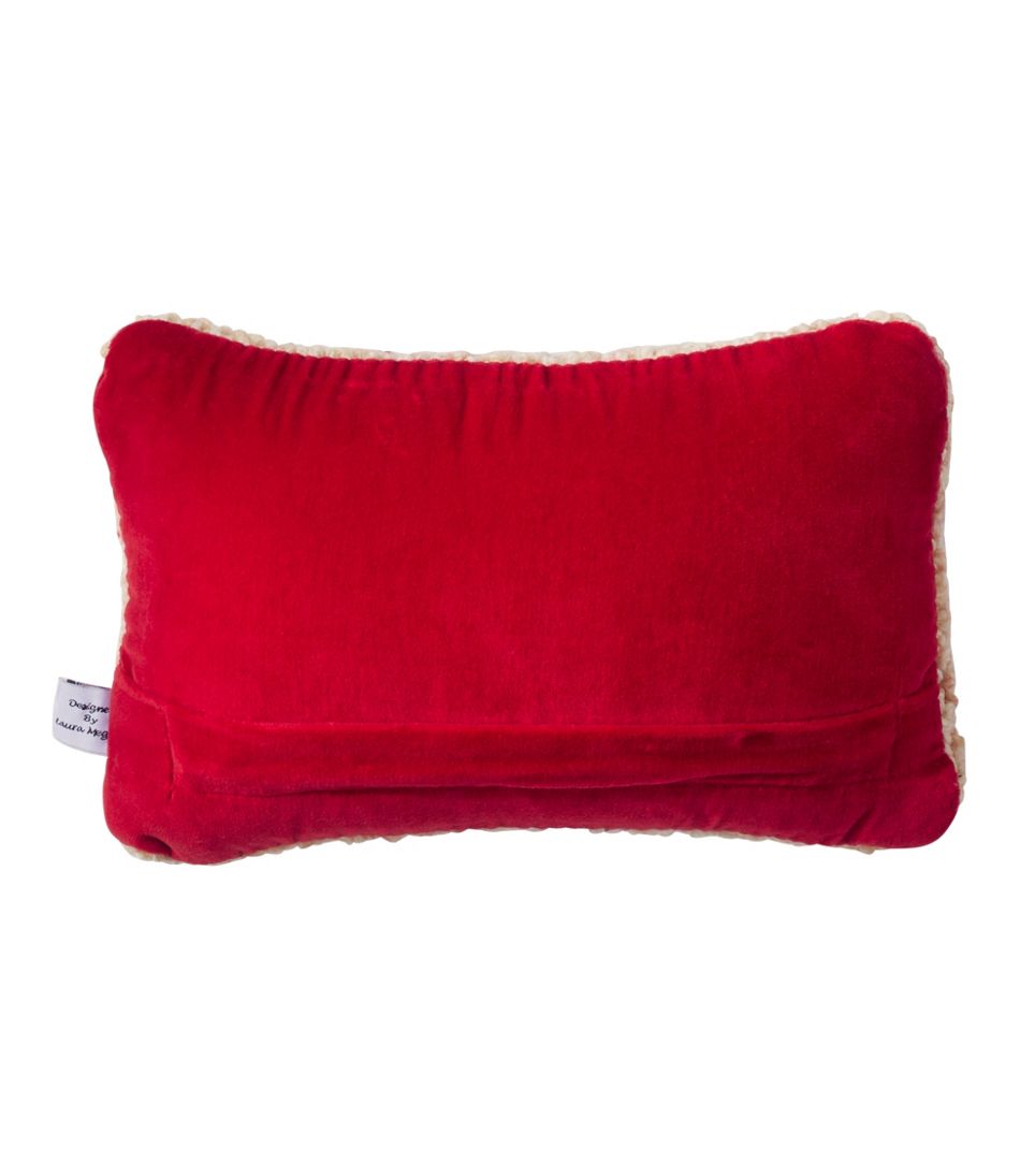 L.L.Bean | Wool Hooked Throw Pillow, Red Flake, 8" x 12"