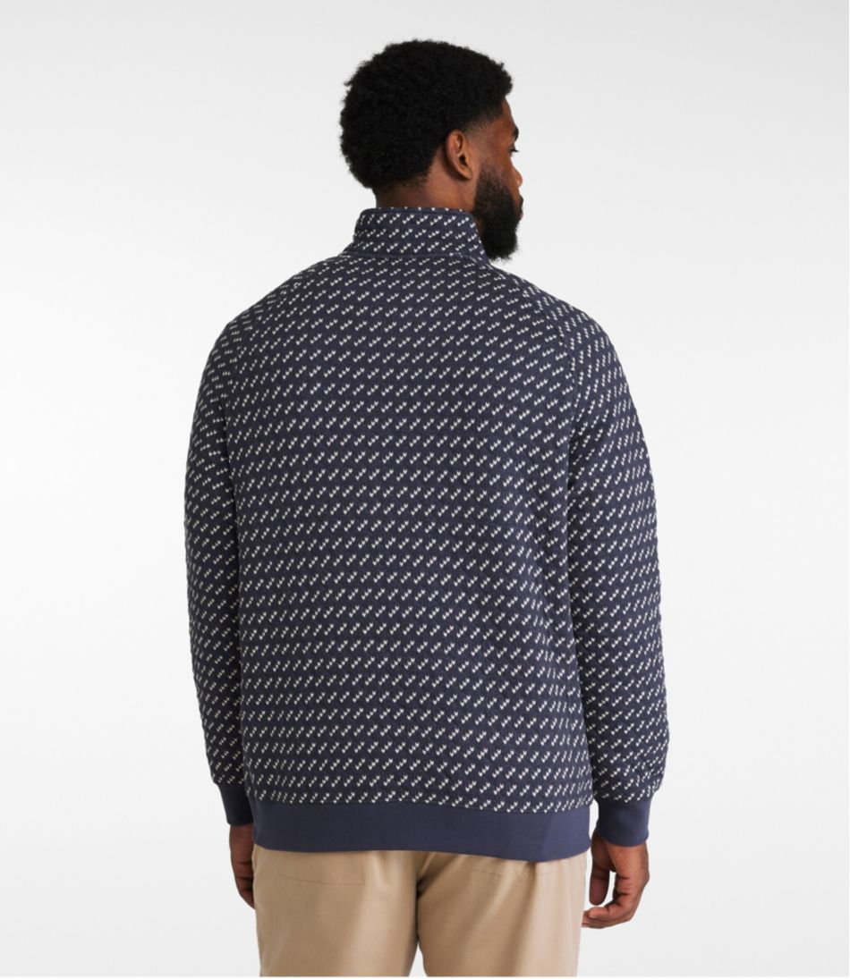 L.L.Bean | Men's Bean's Quilted Sweatshirt, Mockneck, Print
