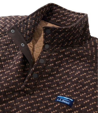L.L.Bean | Men's Bean's Quilted Sweatshirt, Mockneck, Print