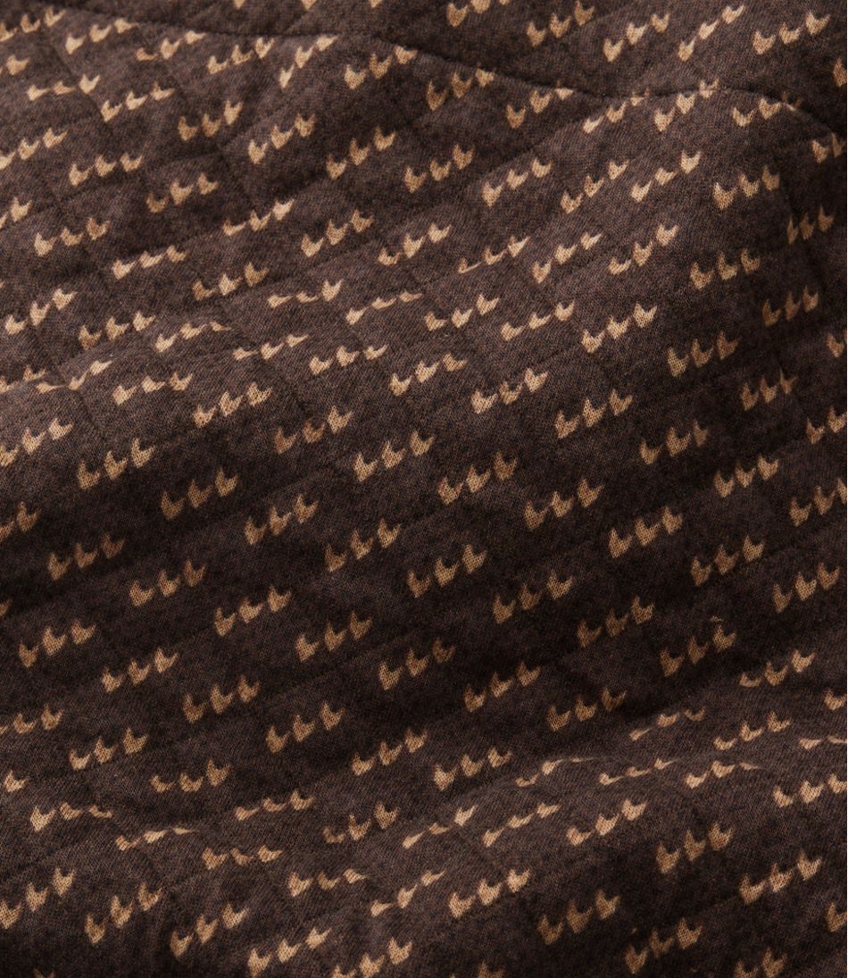 L.L.Bean | Men's Bean's Quilted Sweatshirt, Mockneck, Print