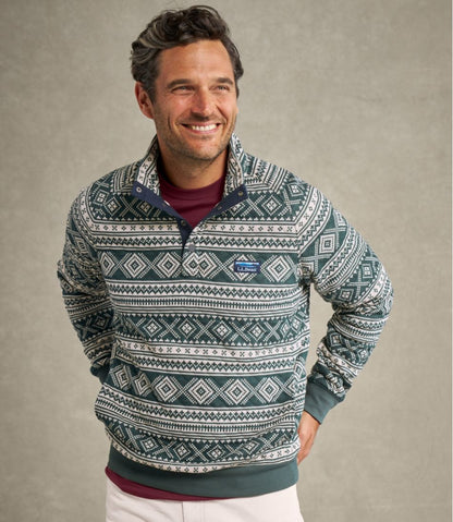 L.L.Bean | Men's Bean's Quilted Sweatshirt, Mockneck, Print