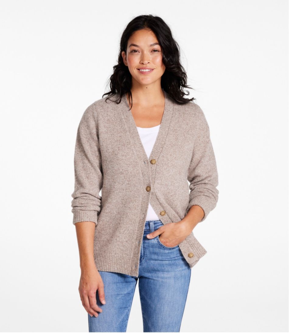 L.L.Bean | Women's Bean's Classic Ragg Wool Sweater, Button-Front Cardigan