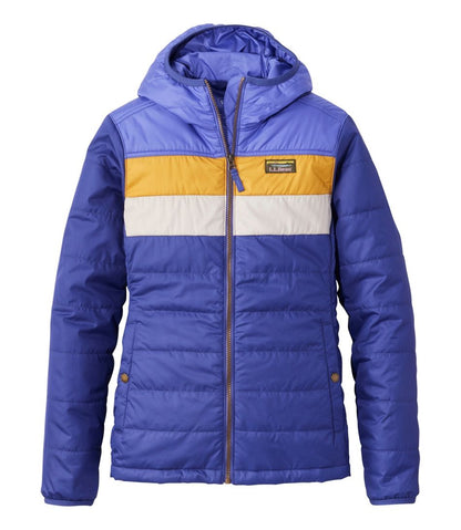L.L.Bean | Women's Mountain Classic Puffer Hooded Jacket, Colorblock