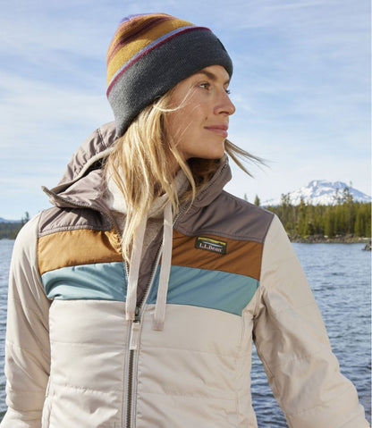 L.L.Bean | Women's Mountain Classic Puffer Hooded Jacket, Colorblock