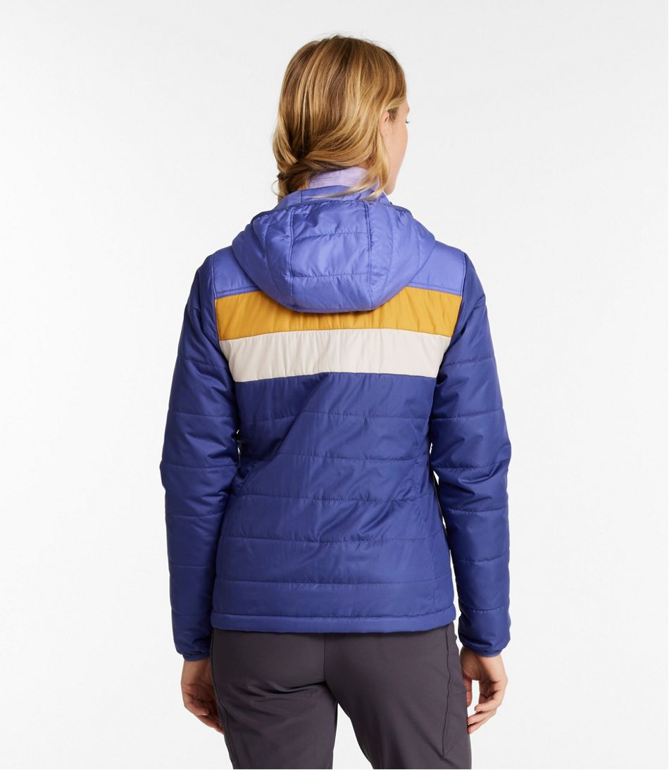 L.L.Bean | Women's Mountain Classic Puffer Hooded Jacket, Colorblock